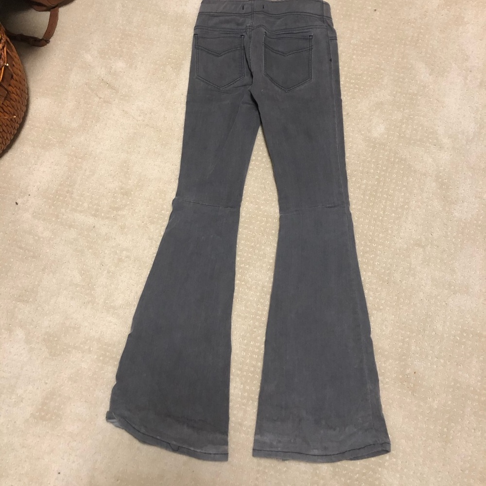 Gray free people flare jeans